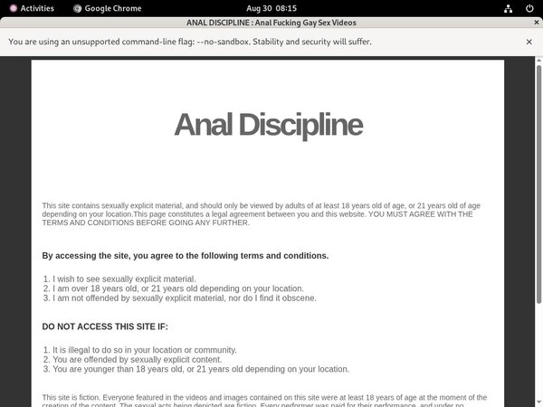 Analdiscipline Debit Card