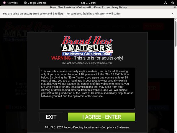 Brand New Amateurs Member Password