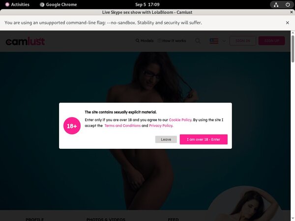 Camlust.com Account Info