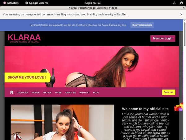 Free Klaraa.modelcentro.com Acounts