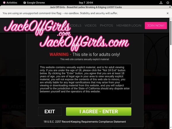 Jackoffgirls.com With Direct Debit