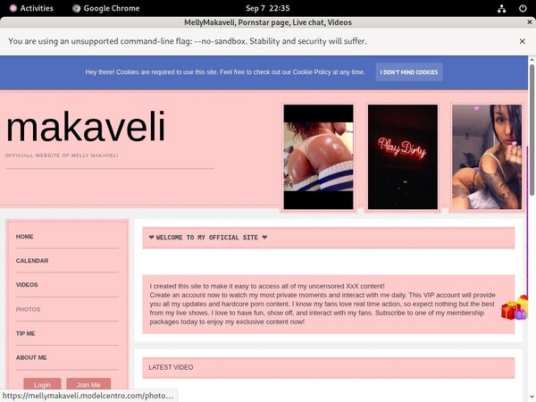 Mellymakaveli.modelcentro.com Pasword