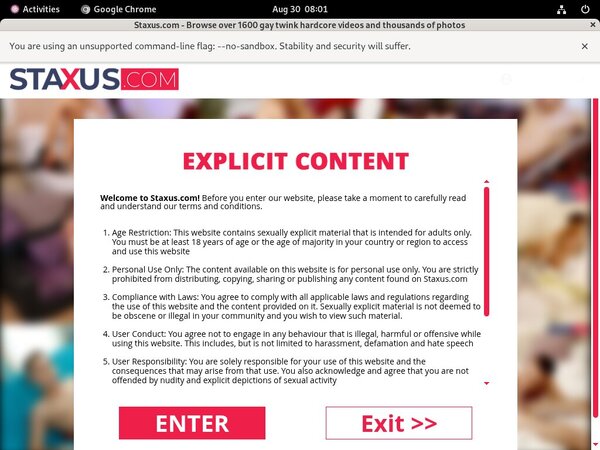 Staxus.com New Account