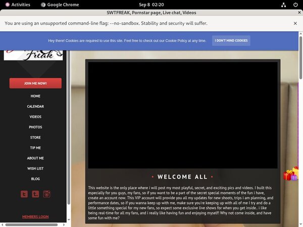 Swtfreakxxx.com Hack Account