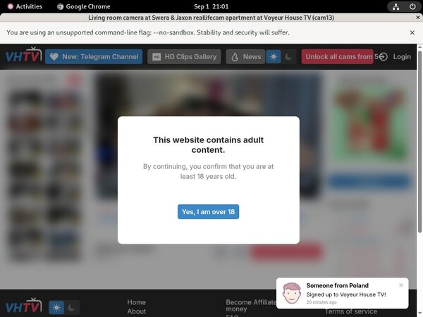 Voyeur-house.tv Using Paypal