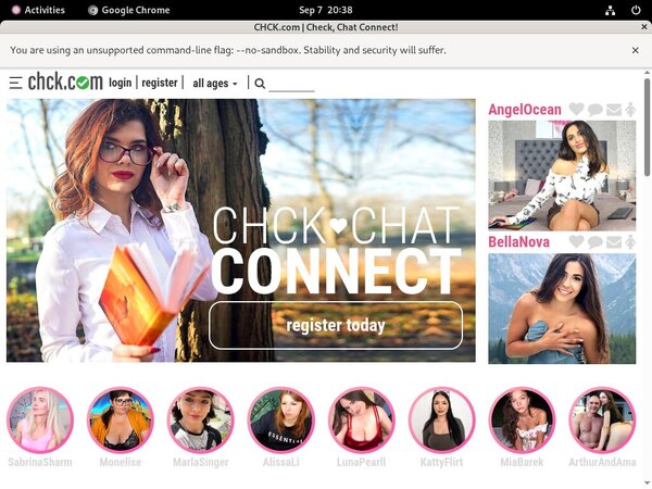 Chck.com Cuentas Gratis